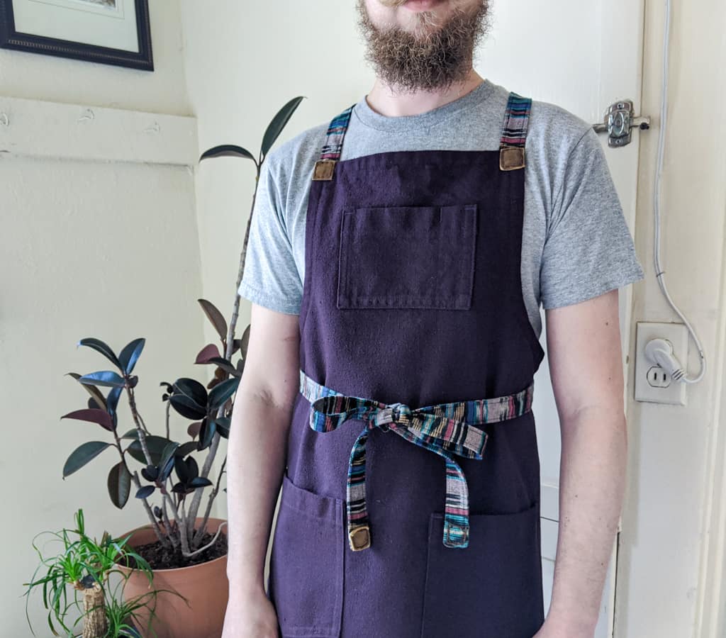 Men's cross-back apron