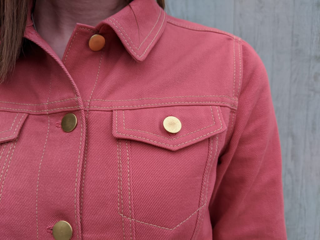 Brass jean jacket buttons