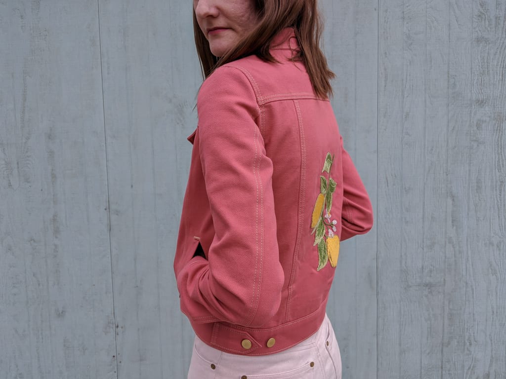 Embroidered denim jacket